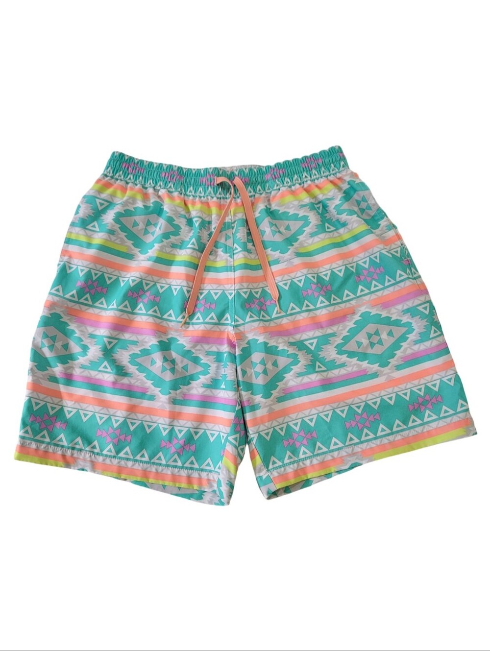 Chubbies The En Fuego Geometric Aztec Swim Trunks Board Shorts Large 7” Inseam